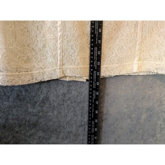 Downeast Basics skirt lace pencil cream size 10 lined business casual chic sexy - Picture 4 of 10